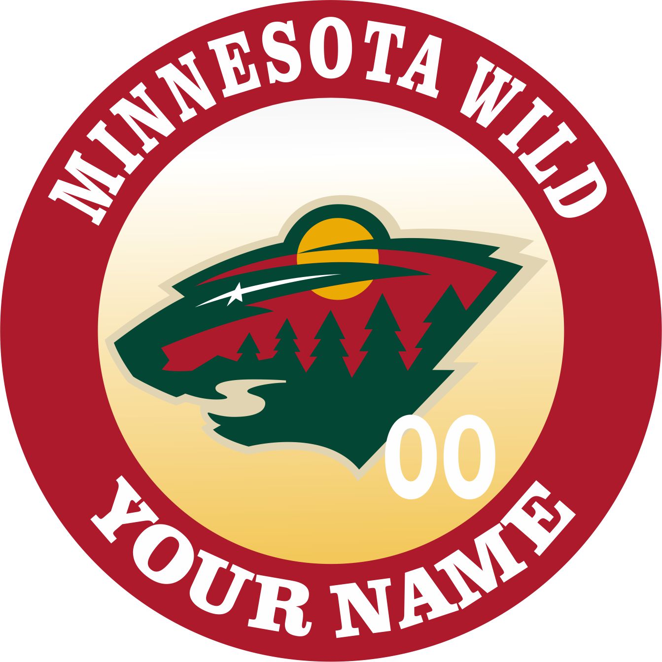 Minnesota Wild Customized Logo iron on paper